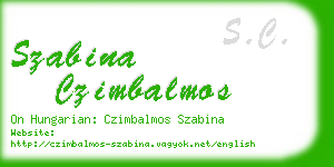 szabina czimbalmos business card